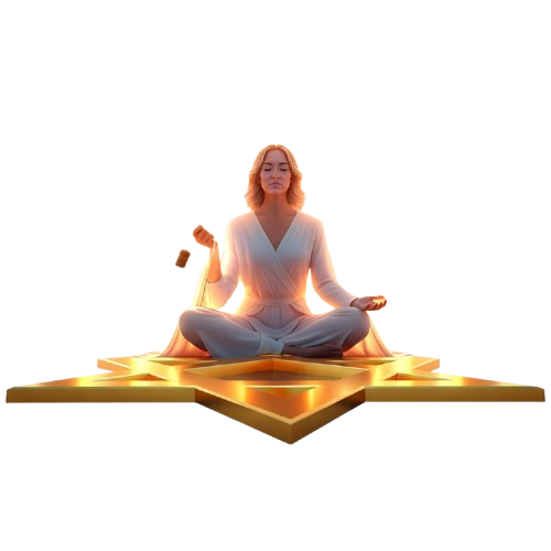 Meditación y luz dorada